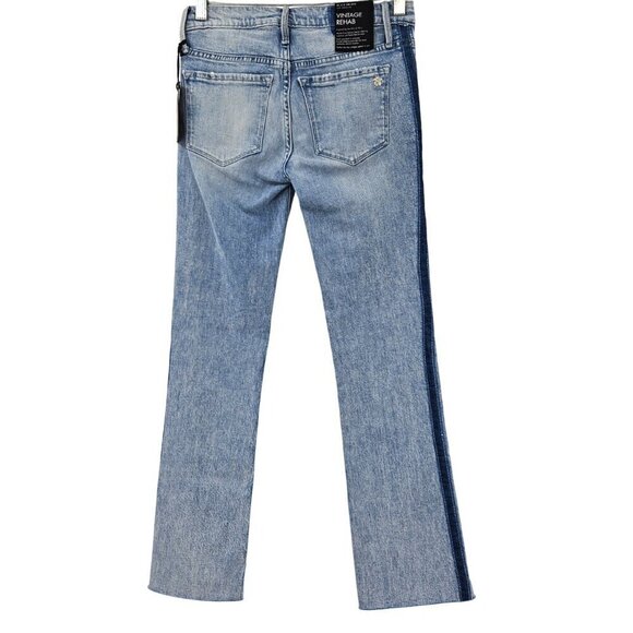 Black Orchid Bardot Straight Fray Jeans Vintage Rehab Light Wash Size 24 NWT - Picture 2 of 12